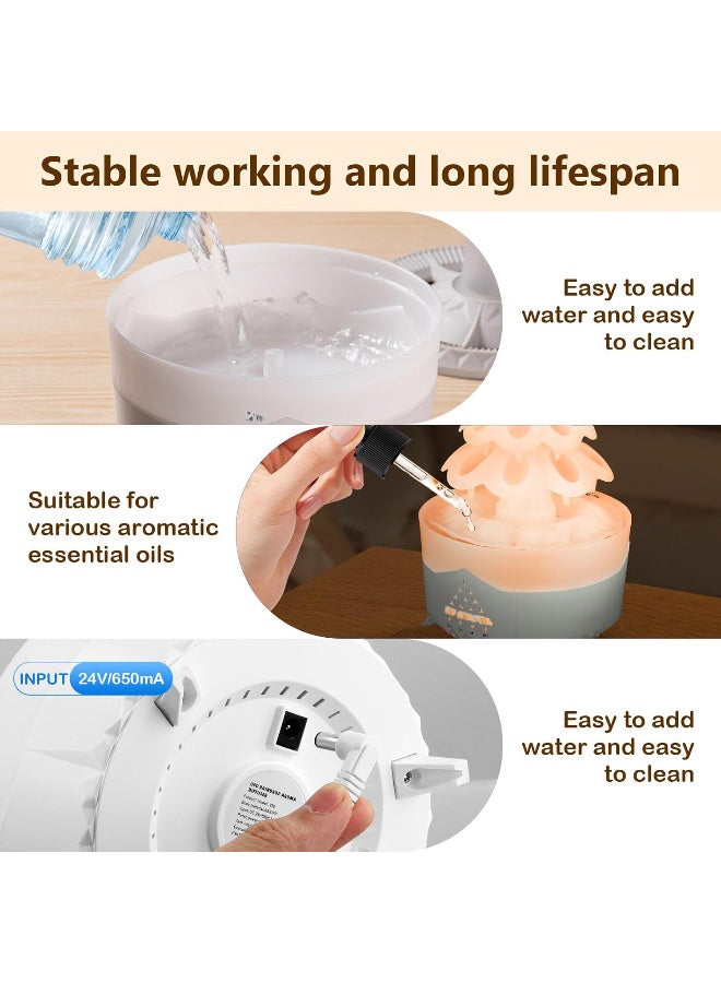 Rain Cloud Humidifier, 7 Colour Lights Aromatherapy Diffuser, Raindrop Aroma Diffuser Humidifiers with Timer, Essential Oil Diffuser for Home Office Room, Christmas Tree Design, Waterless Auto-Off - Image 4